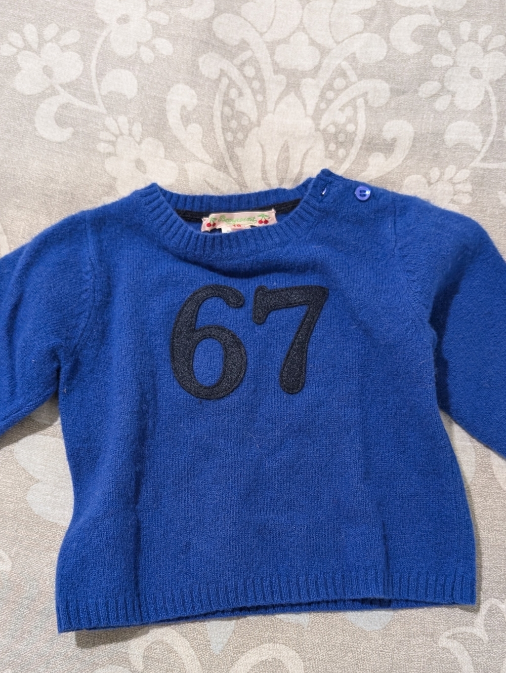 Bonpoint Royal Blue Baby Sweater Size 12M